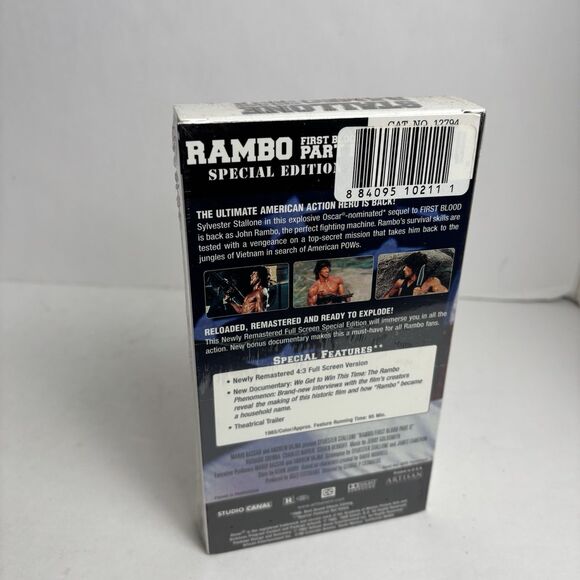 Rambo - First Blood Pt. 2 (VHS, 2002, Special Edition) Sealed! - Picture 4 of 7